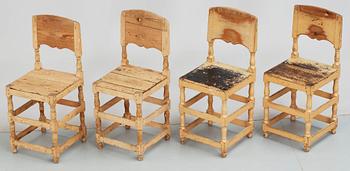 STOLAR, 4 st, allmoge, 1800-tal.