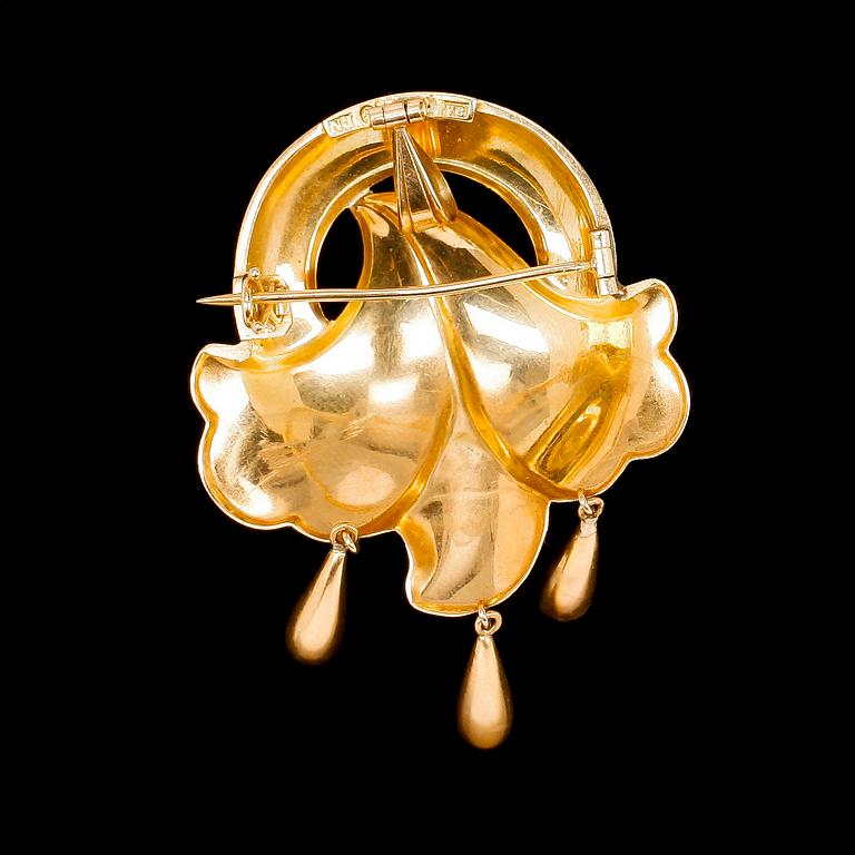 BROSCH/HÄNGE, 18k guld, 1947. Ca 5 gr.