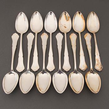 A 173-piece set of 'Chippendale' silver cutlery, Hopeakeskus, Hämeenlinna, Finland 1938-1947.