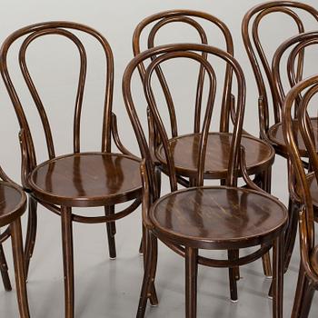 A SET OF 8 THONET STYLE CHAIRS, 20th century.