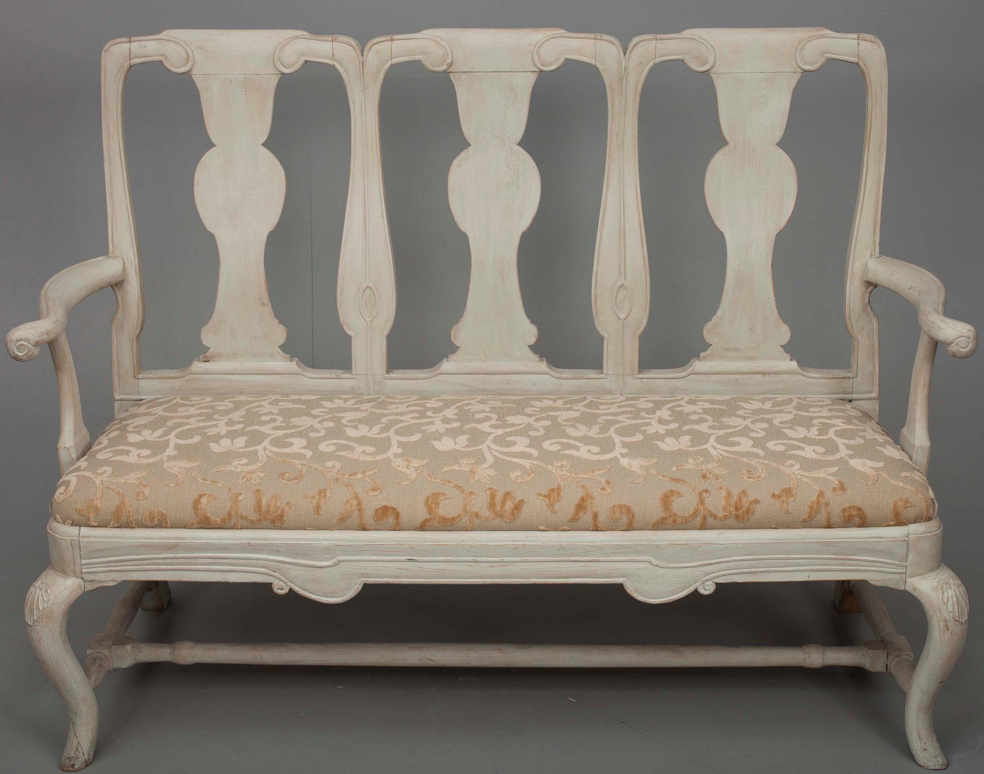 SOFFA, senbarockstil, Sverige, ca 1900.