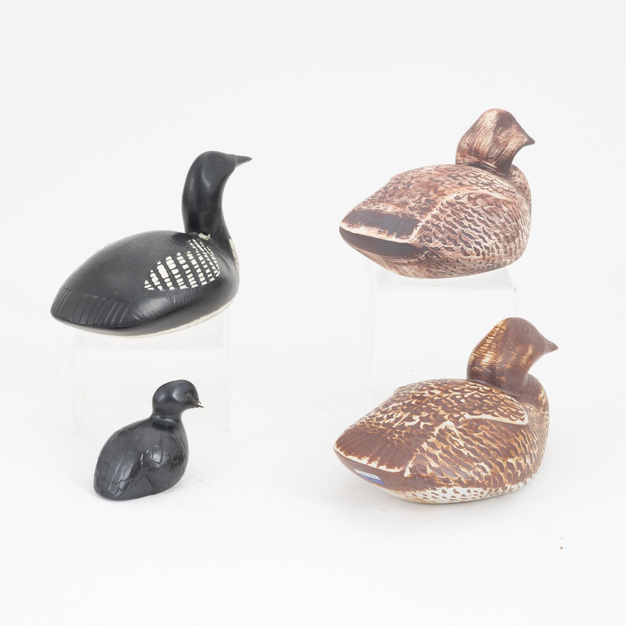 Paul Hoff, a set of four stoneware figurines, Gustavsberg.
