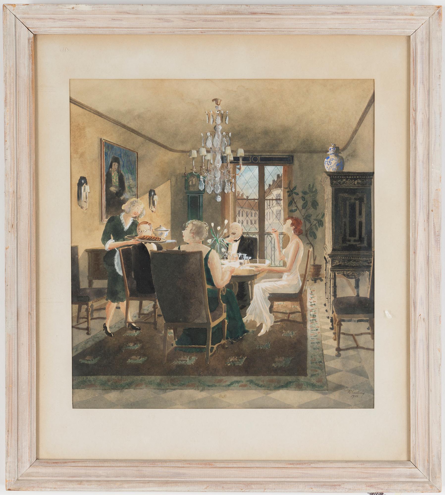 RUDOLF CARLBORG, watercolor, signed and dated 1946. - Bukowskis