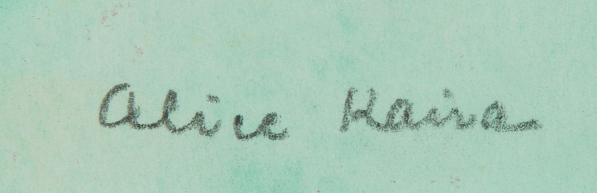 ALICE KAIRA, akvarell, signerad samt märkt Kreta 1990, El Gecon puutarhasta.