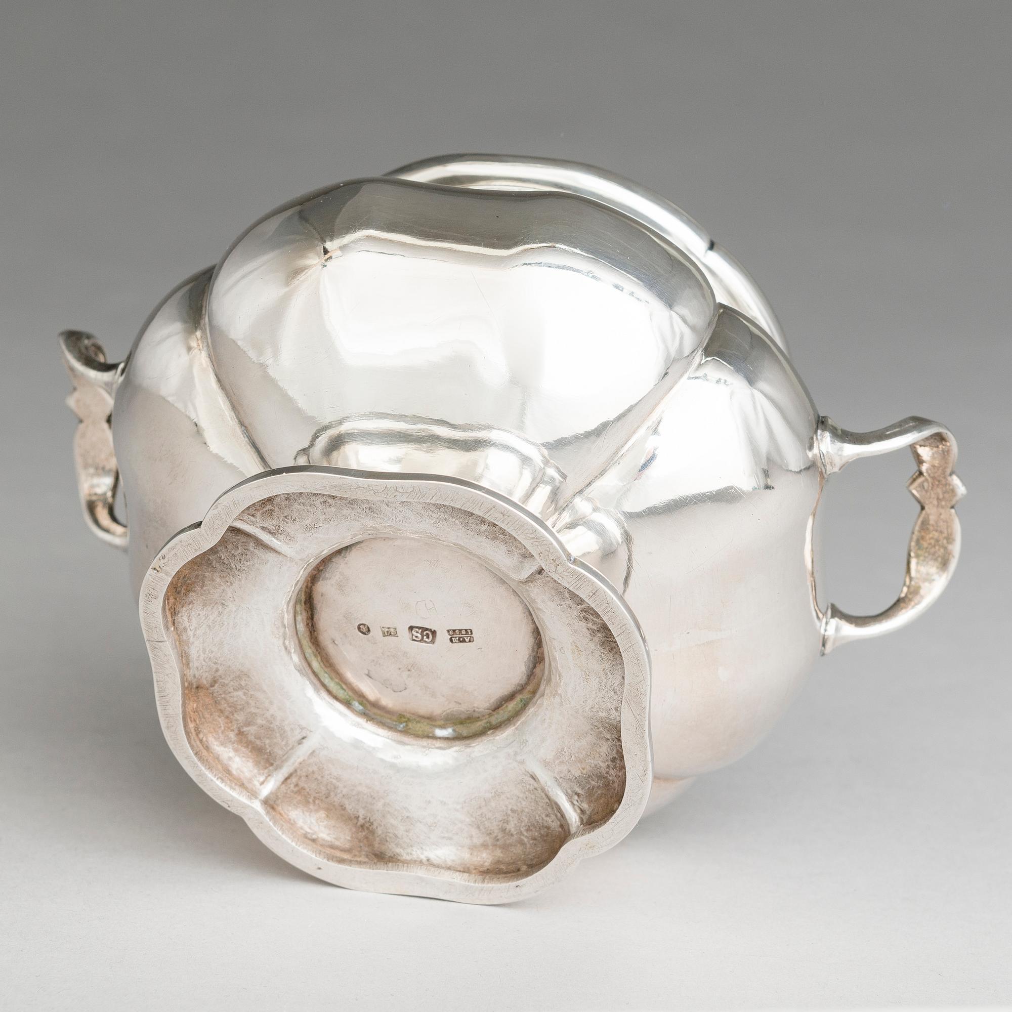CARL SIEWERS, sockerskål, silver, S:t Petersburg 1859.