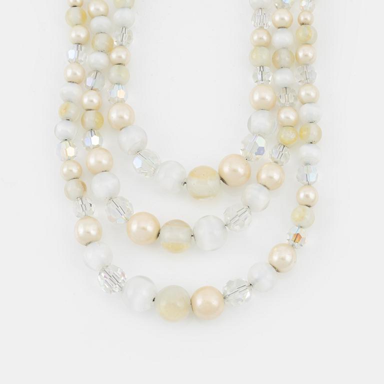 Christian Dior, a pearl and chrystal necklace, 1959.