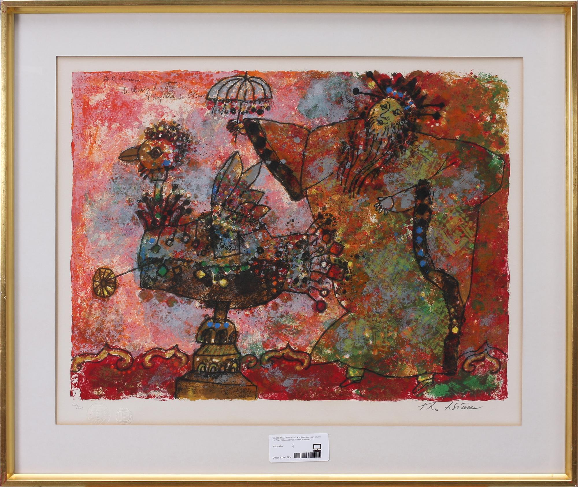 THEO TOBIASSE, litografier, 4 st, sign o numr 152/350. Editionsstämpel Galerie Börjeson.