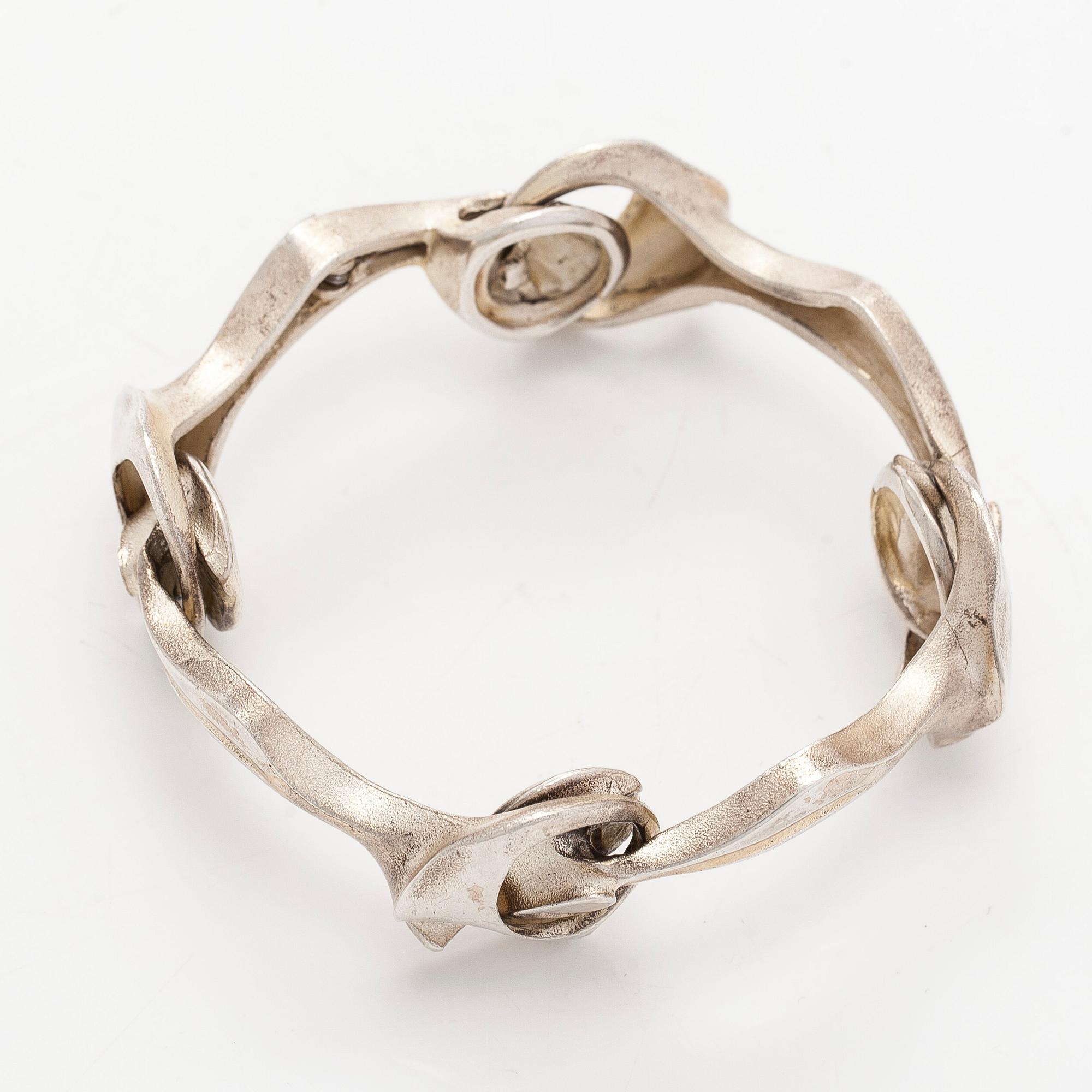 Björn Weckström, armband "Kangs boja", sterlingsilver. Lapponia 1974.