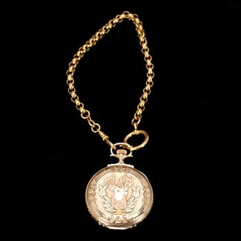 FICKUR, femfärgat guld 14K, Elgin, 1900-talets början.