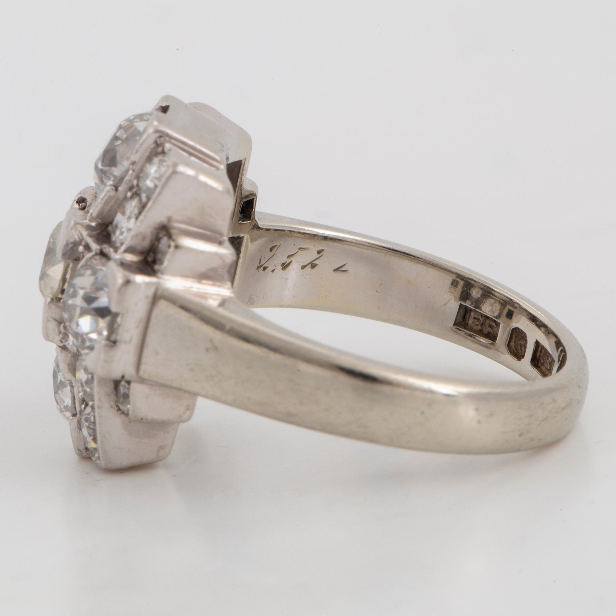 Old-cut diamond ring.
