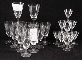 GLASSERVIS, Rosenthal, ca 42 delar.