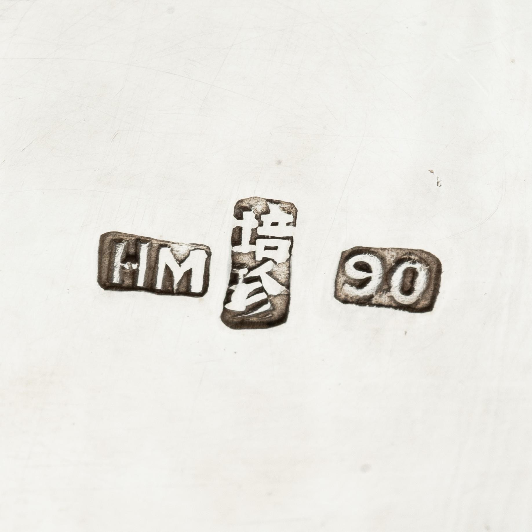 Teservis, fem delar, silver. Wang Hing & Co, Hong Kong & Canton.