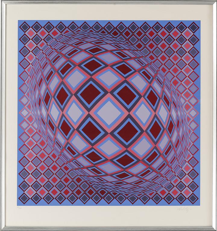 VICTOR VASARELY, färgserigrafi, signerad och numrerad 37/275.