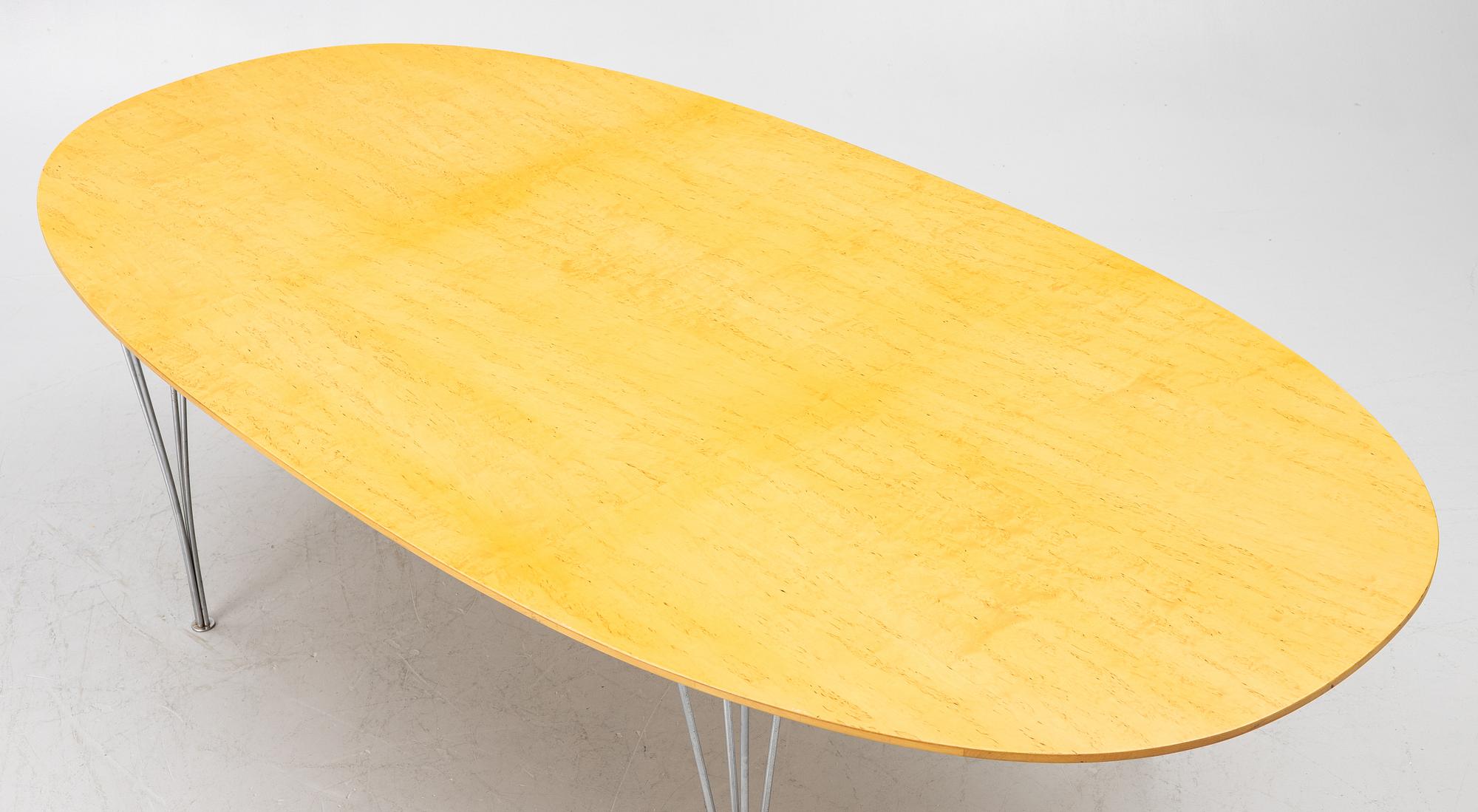 Bruno Mathsson & Piet Hein, dining table, "Superellipse", Mathsson International.