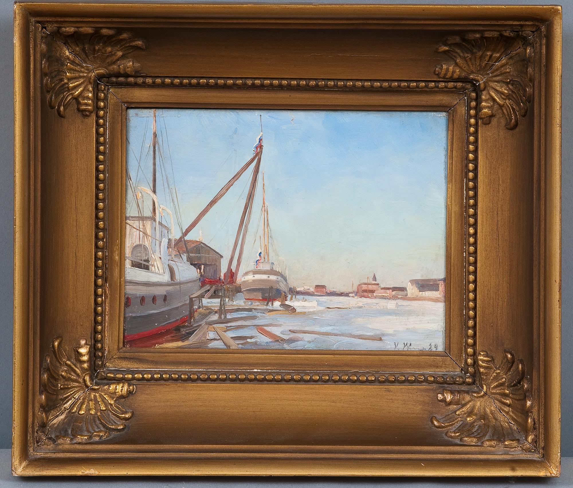 Victor Westerholm, HARBOUR IN WINTER.