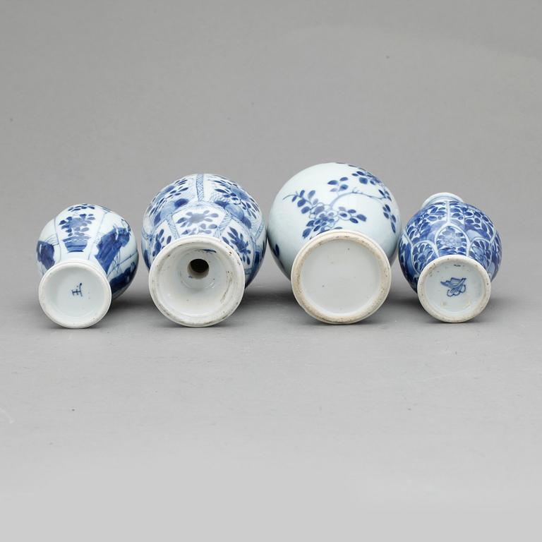 TEDOSOR, 4 st. Porslin. Kina. 1700-tal.