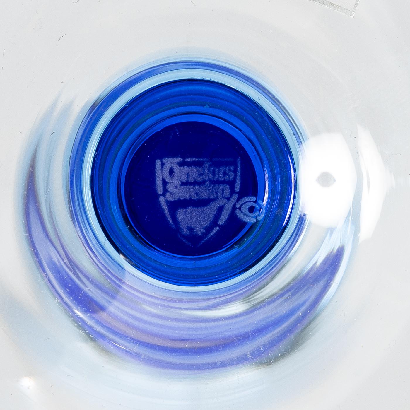 Gunnar Cyrén, a set of nine 'Nobel' wine glasses, Orrefors.