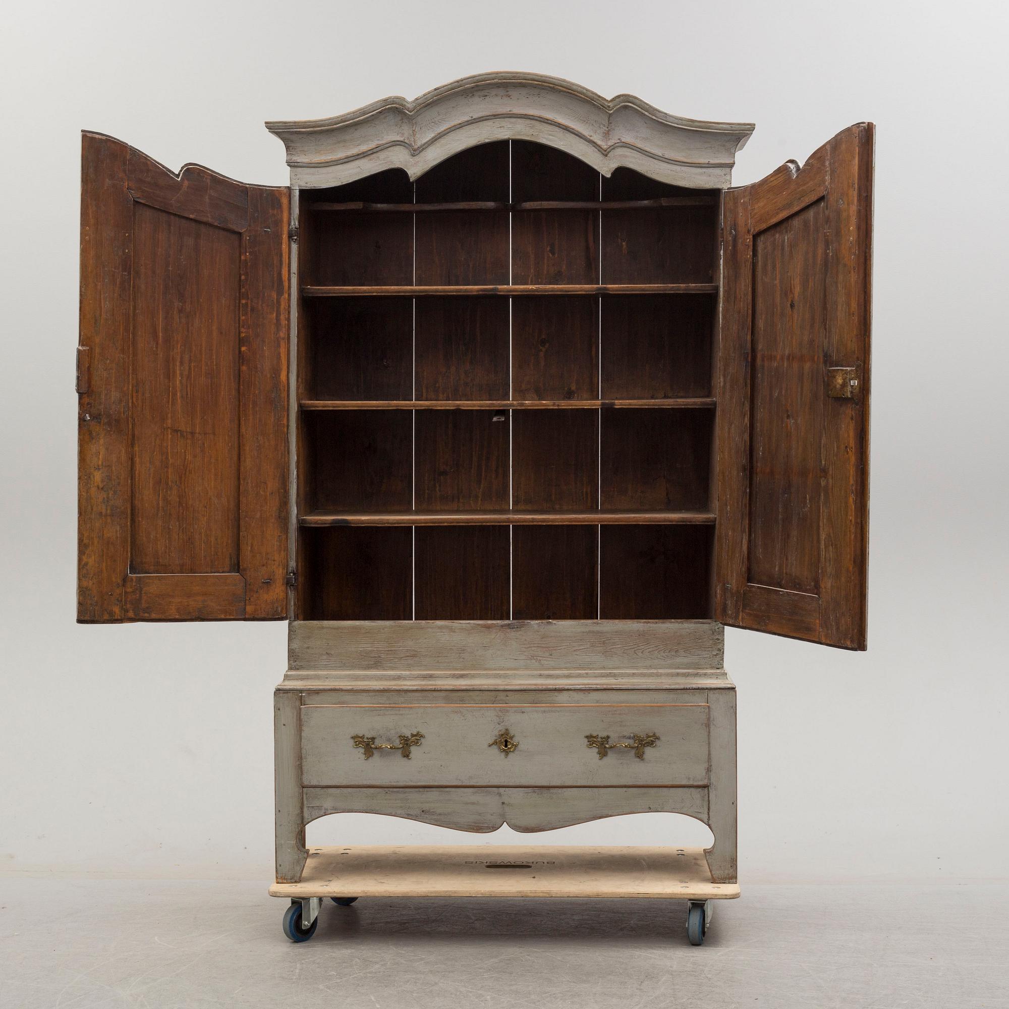 An 18th century rococo cabinet.