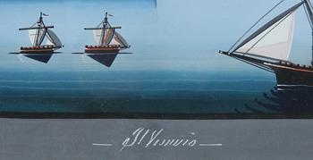 OKÄND KONSTNÄR, gouche, 1900-tal.