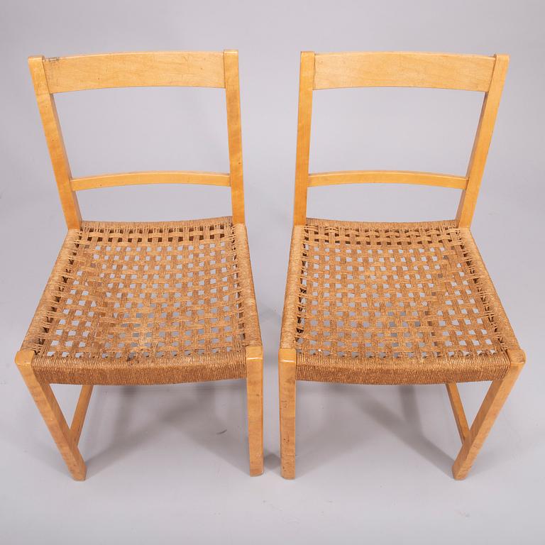 Elna Kiljander, ELNA KILJANDER, A set of four 1940s chairs for Oy Koti - Hemmet Ab.