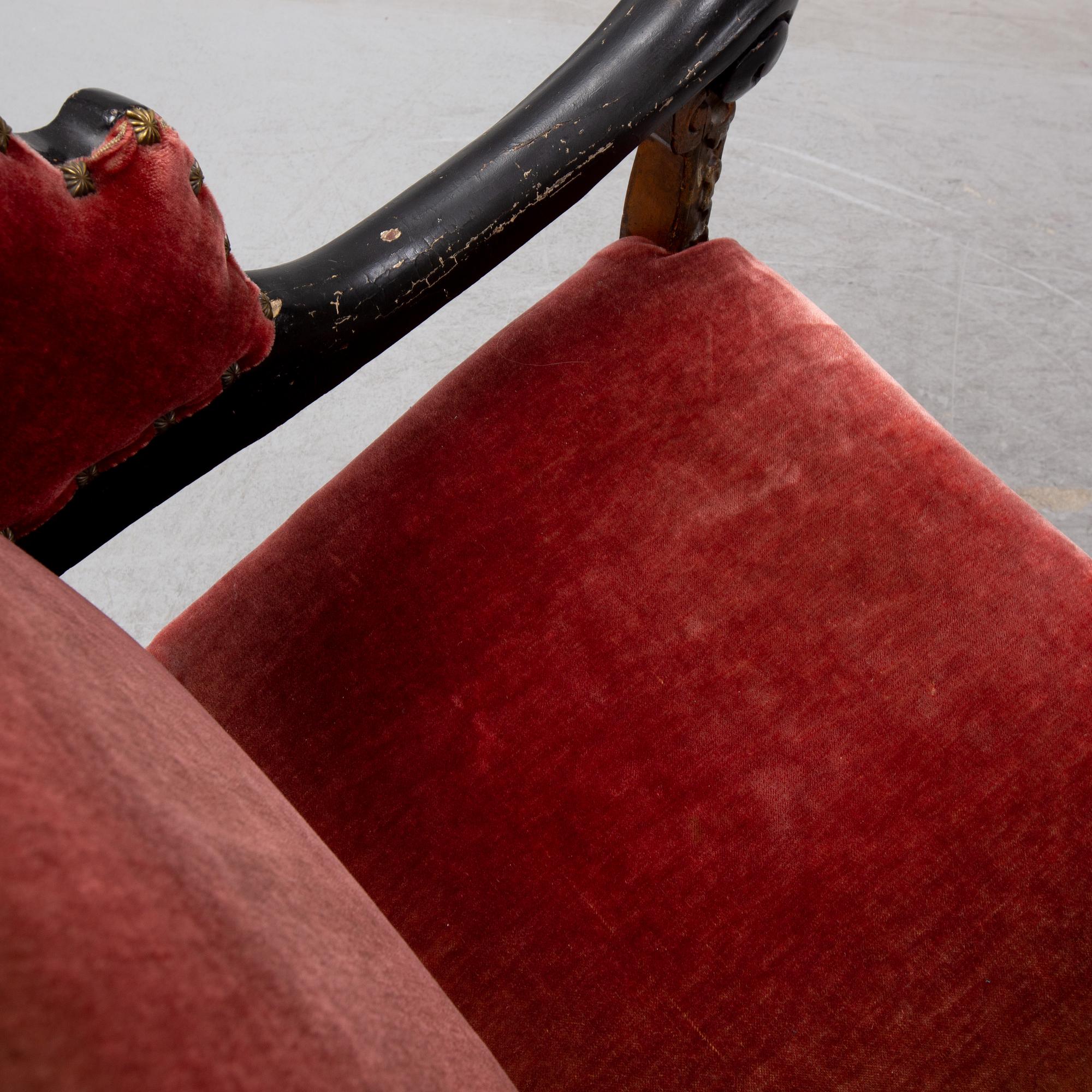 A Swedish Baroque armchair, early 18th century.