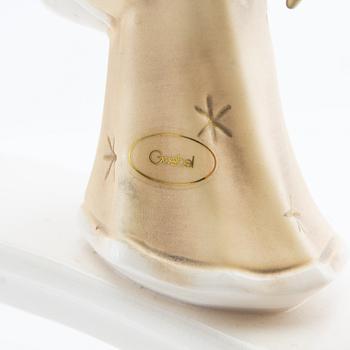 En samling änglar samt adventsljusstake 14 st 1900-tal.