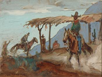 Carl Oscar Borg, gouache, signed Carl Oscar Borg.