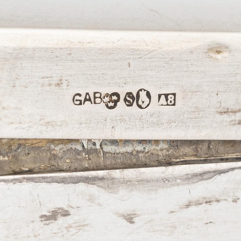 Cigarrskrin, silver, GAB, Stockholm 1927.