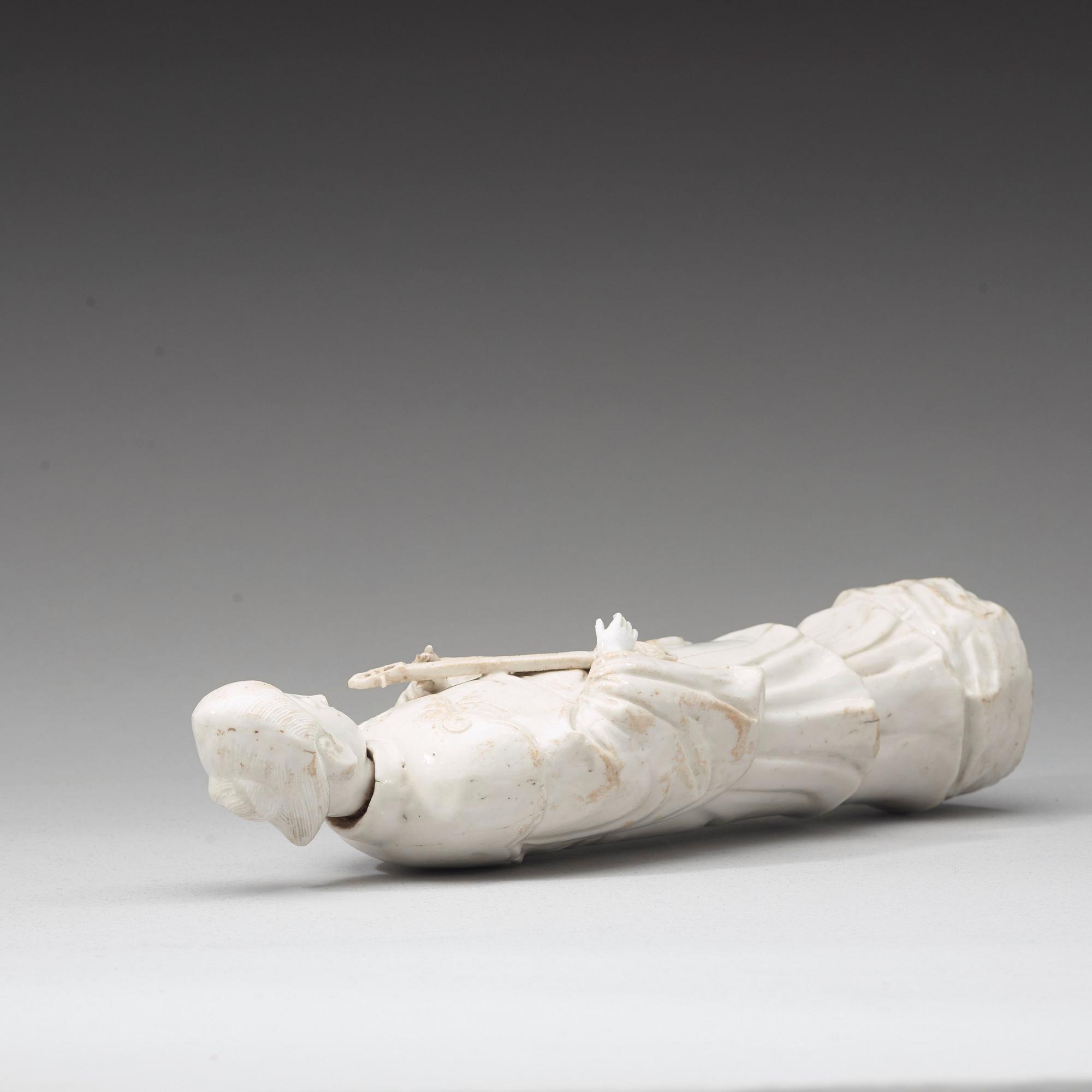 FIGURIN, blanc de chine. Qingdynastin, Kangxi ca 1690.