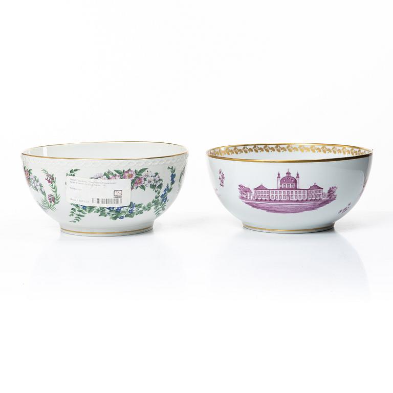 Royal Copenhagen, bålskålar, 2 st, porslin, Danmark.