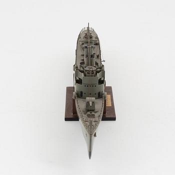 Fartygsmodell, "HMS Klas Uggla", 1950-tal.
