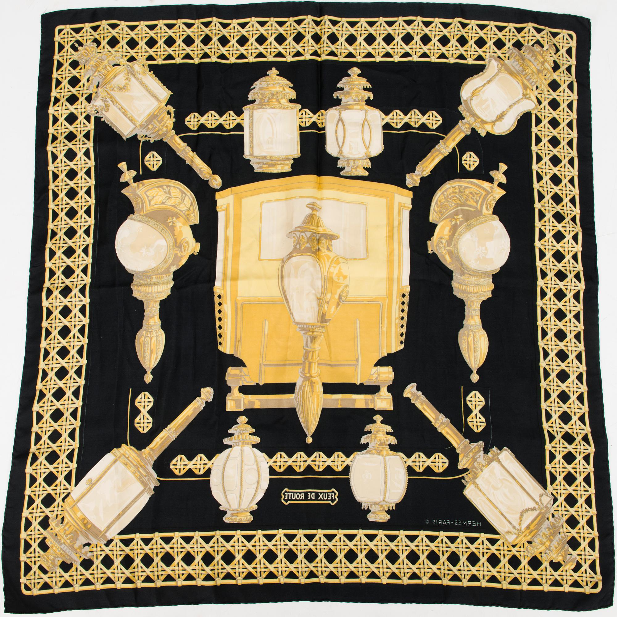 HERMÈS, "Feux de Route", TVÅ SCARFAR.