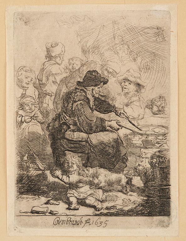 Rembrandt Harmensz van Rijn, "The Pancake Woman".