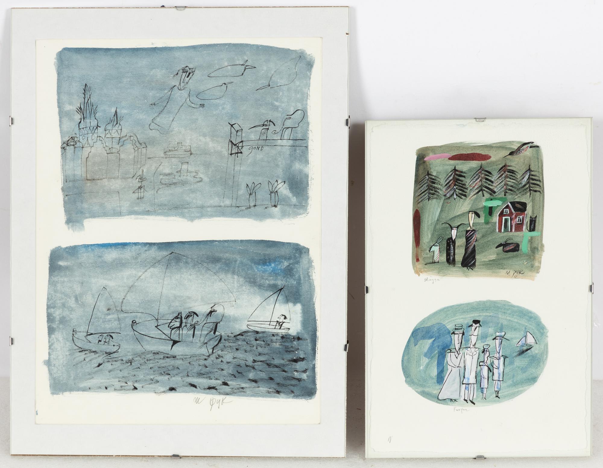 Madelaine Pyk, 2 st Figurmotiv.