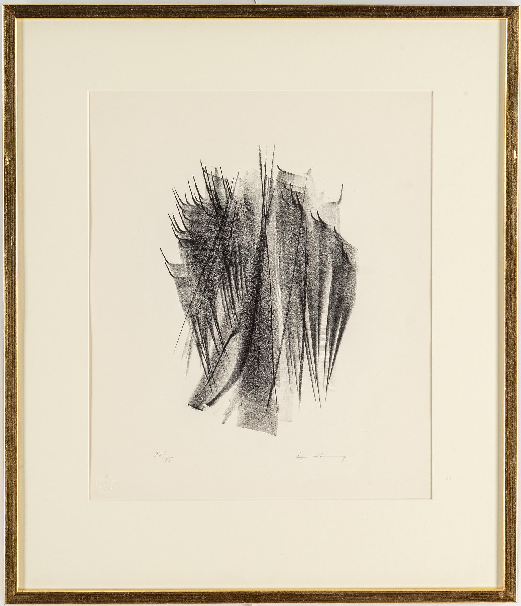 HANS HARTUNG, a lithograph, singned in pencil and numbered 24/35.