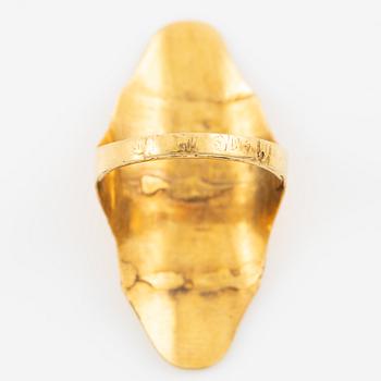 Ringar, 2 st, 18K guld med emalj.