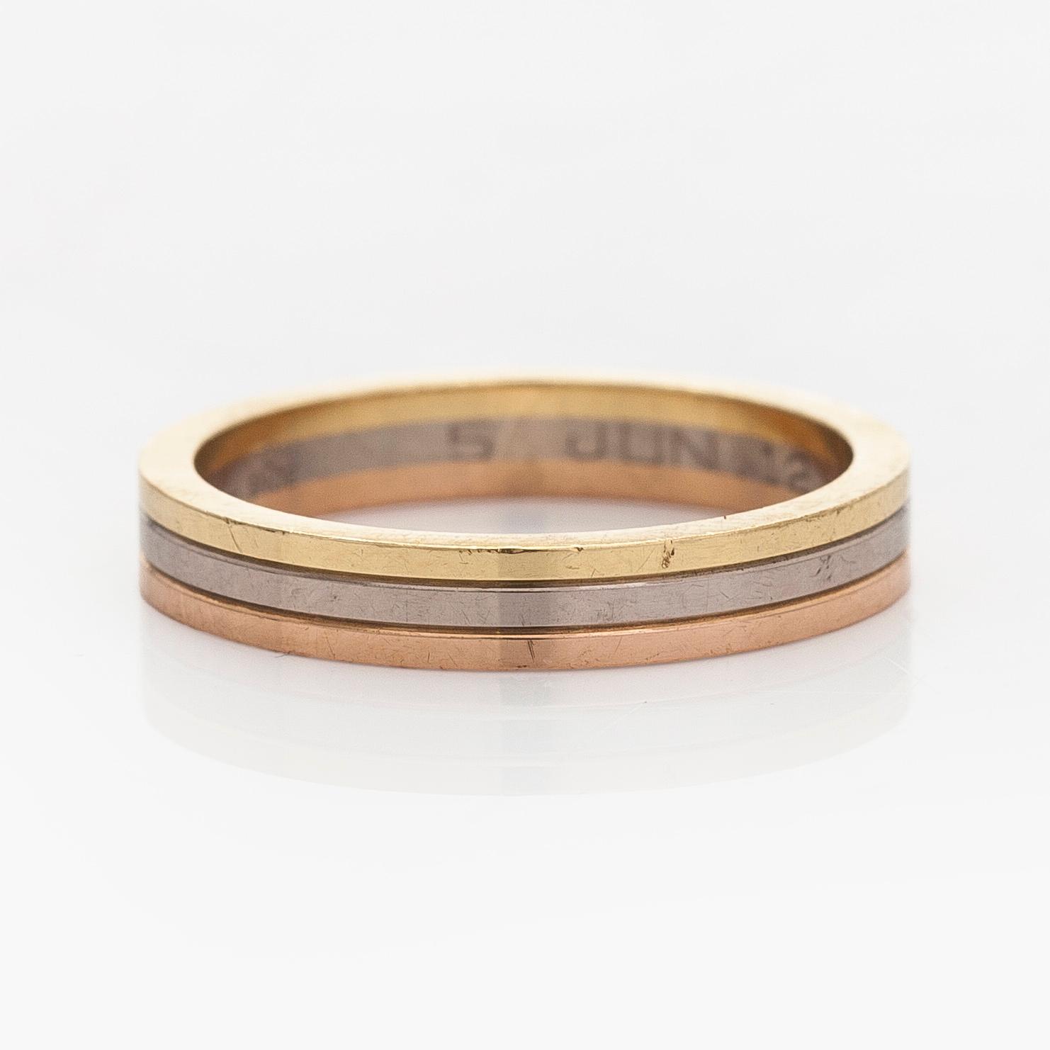 Cartier, ring, "Vendôme Louis Cartier", 18K trefärgsguld.