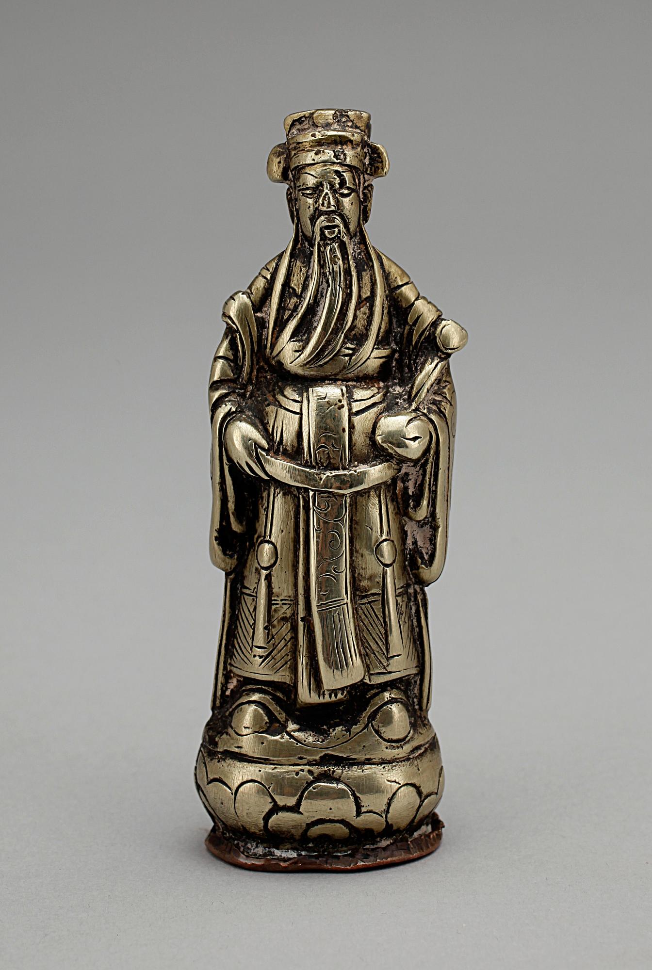 FIGURIN, silverlegering, Qing dynastin, (1644-1912), Kina.