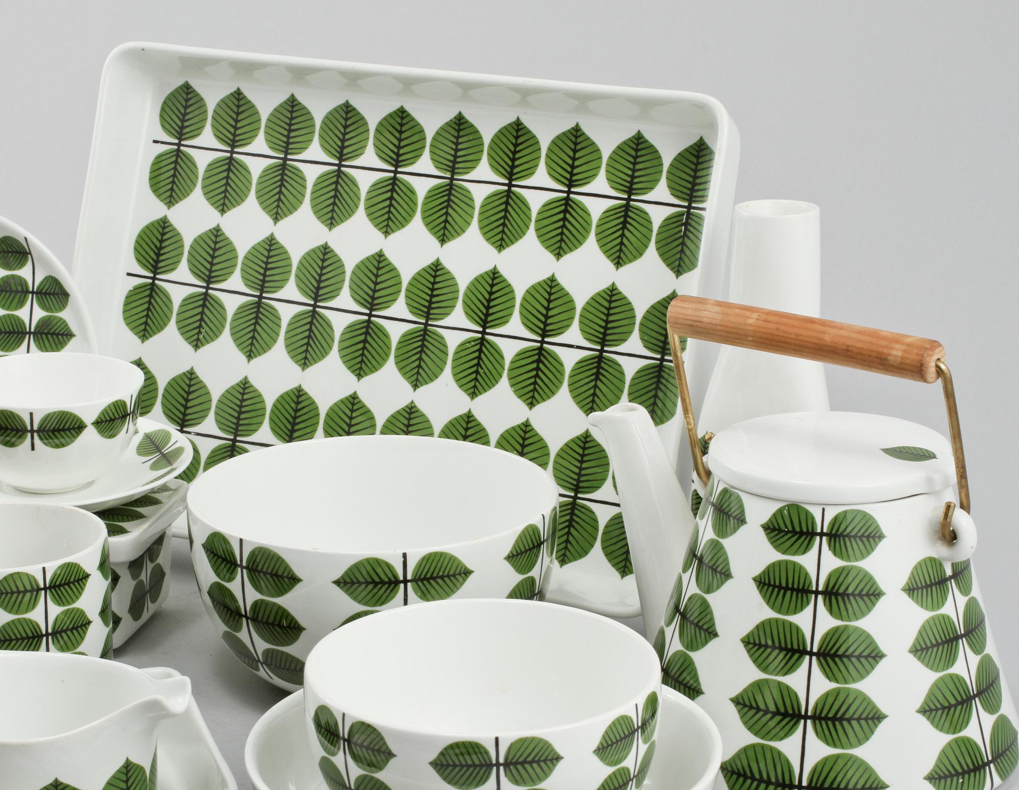 SERVISDELAR, 49 st, flintgods, "Berså", Stig Lindberg, Gustavsberg.