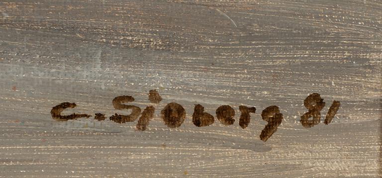 CURT SJÖBERG, olja på duk, signerad och daterad -81.