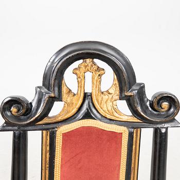 A öair of Swedish 18th century Baroque chairs.