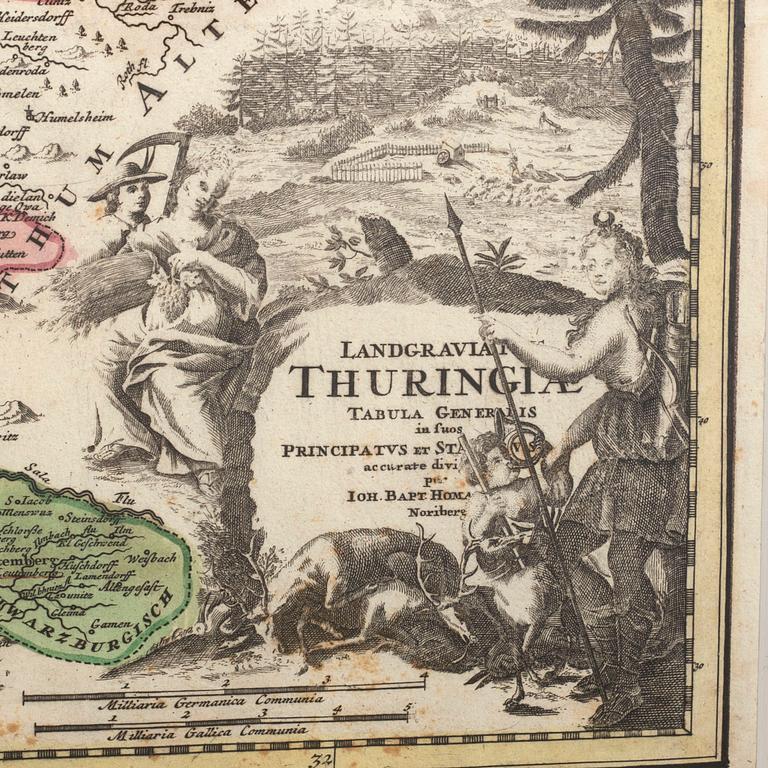 Johann Baptist Homann, a coloured copperplate 18th century.