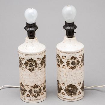 A PAIR OF TABLELAMPS, Bitosso, Italy for Bergboms,