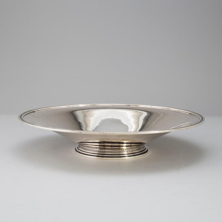 A silver plate by Atelier Borgila, Stockholm, 1941.