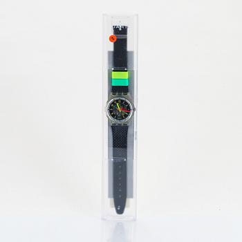 Swatch, Black Line, wristwatch, 34 mm.