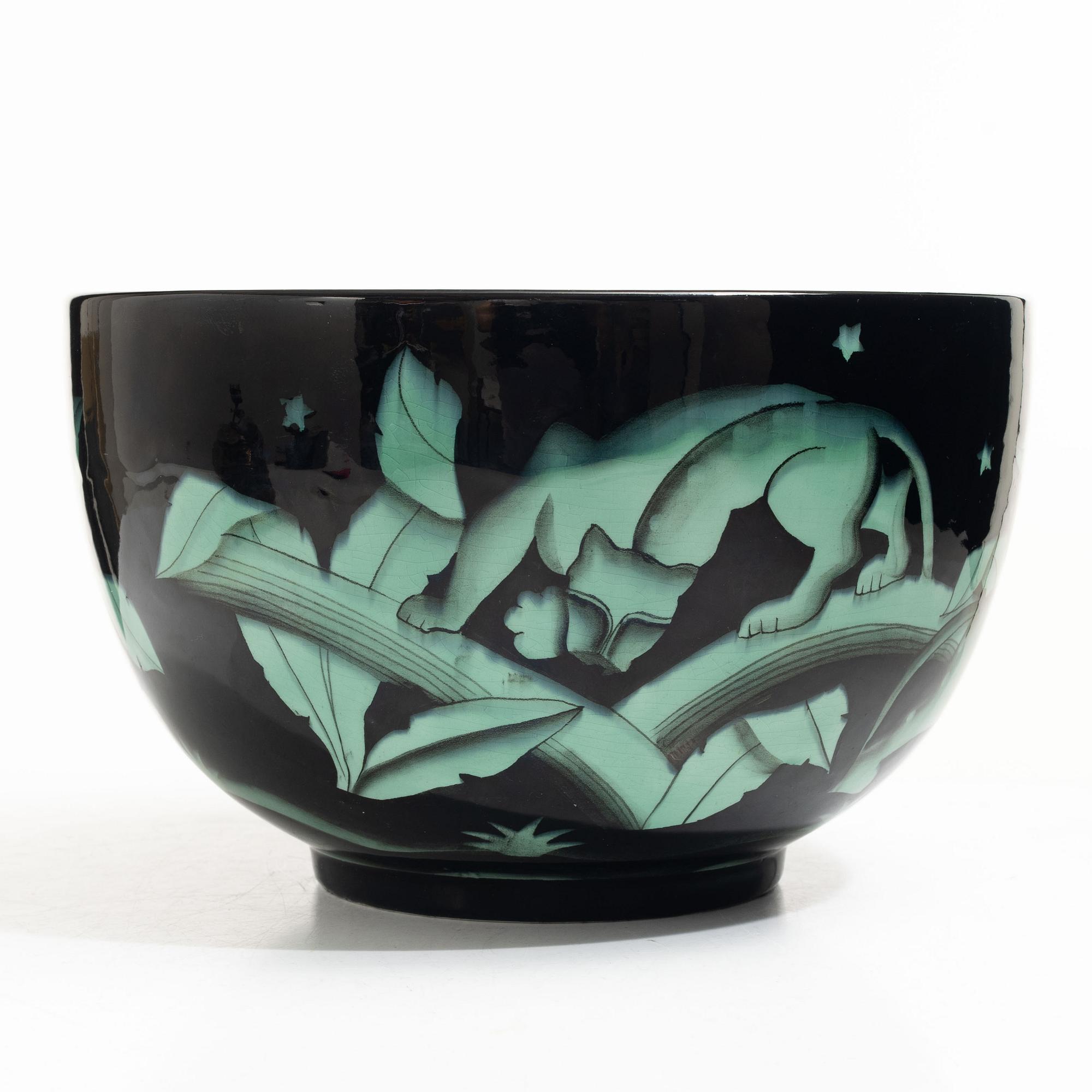 Ilse Claesson, a creamware punch bowl, Rörstrand.
