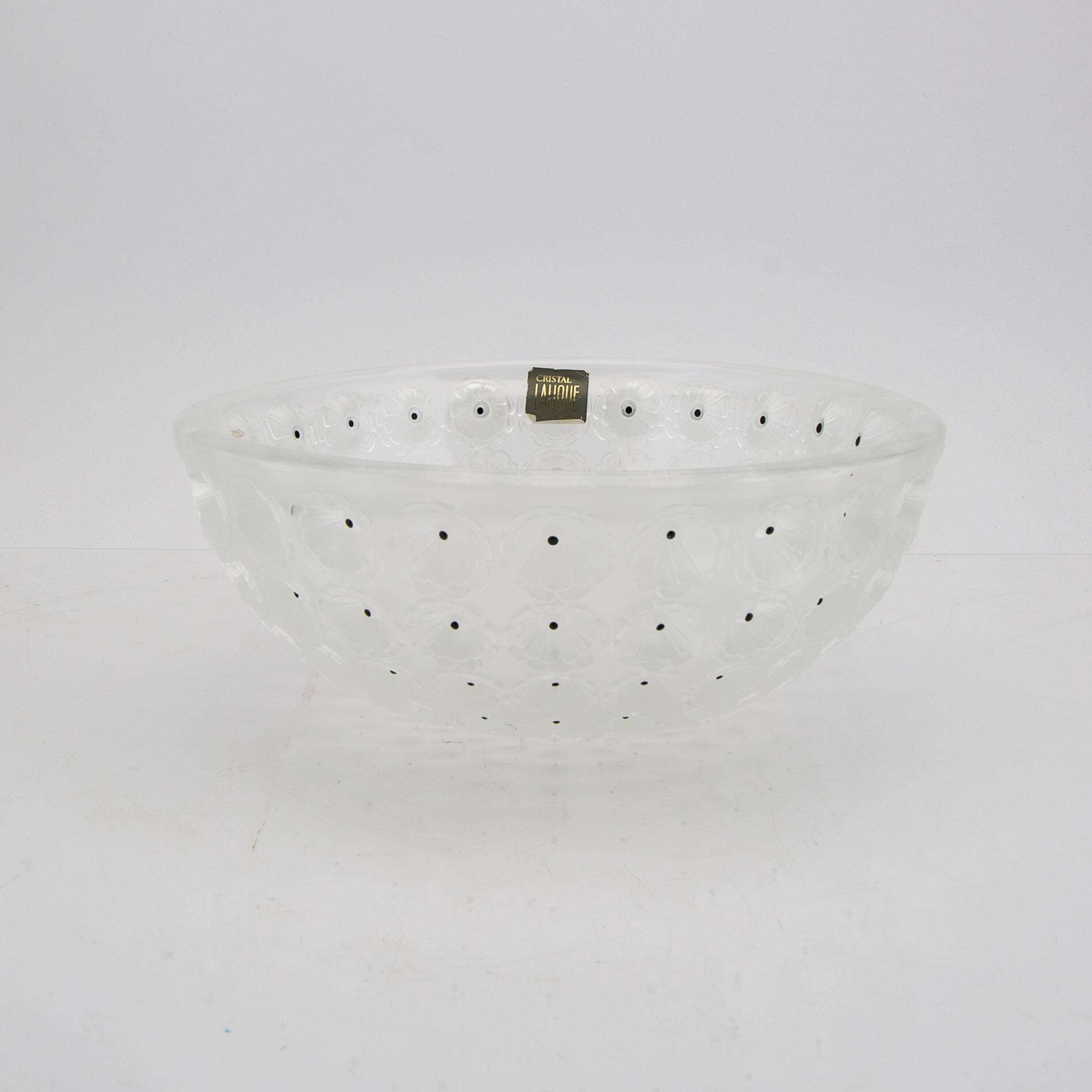 René Lalique, bowl "Nemours", France, second half of the 20th century cast glass.