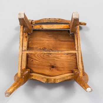 a wooden childrens chair from the 19th century.