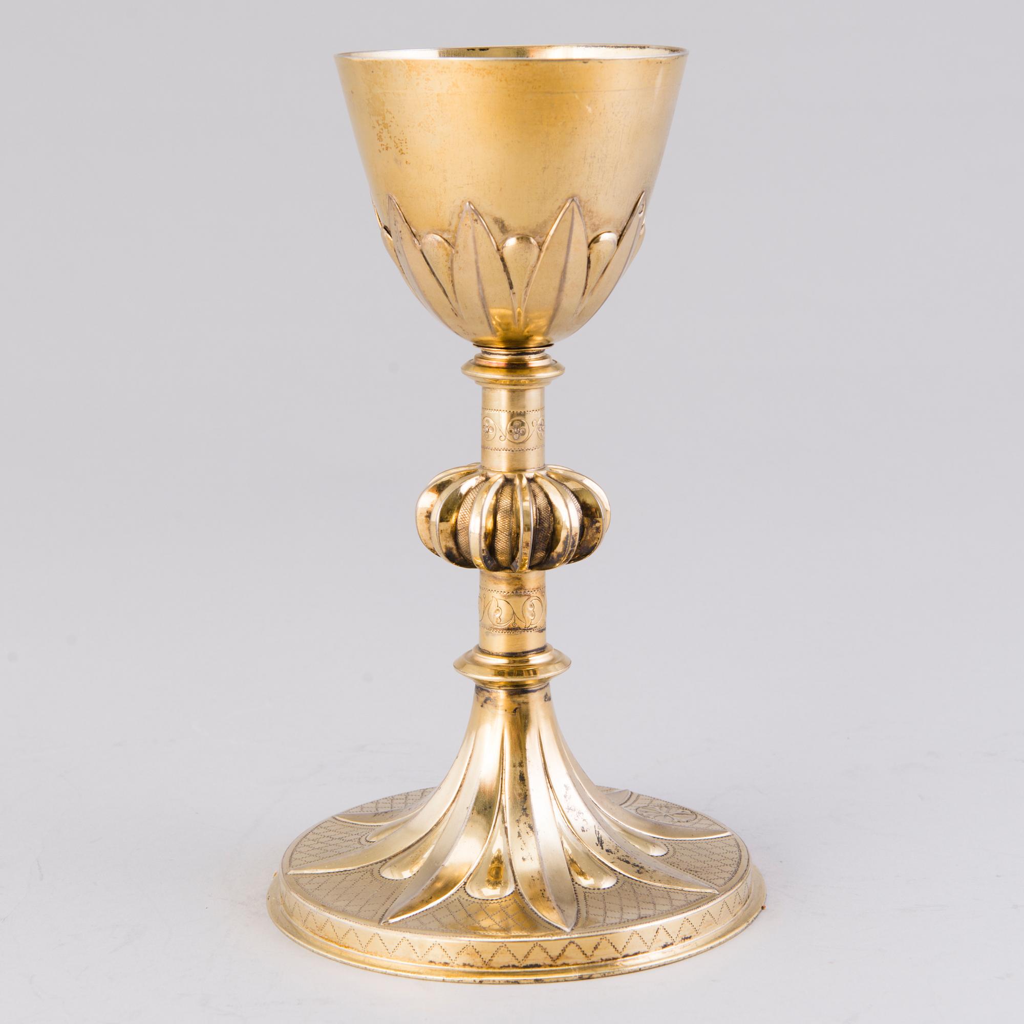 A French gilt silver chalice from the end of the 19th Century.