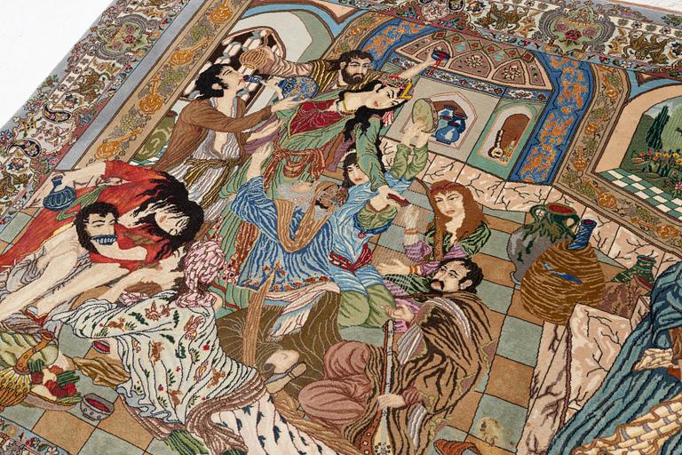 Carpet, Tabriz, approx. 148 x 200 cm.